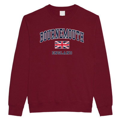 Bournemouth Union Jack Flag England Harvard Style Sweatshirt