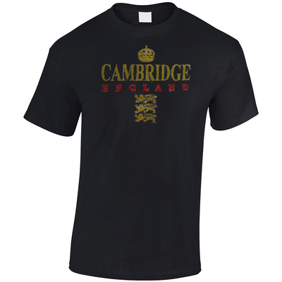 Cambridge England 3 LIONS printed t-shirt
