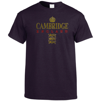 Cambridge England 3 LIONS printed t-shirt