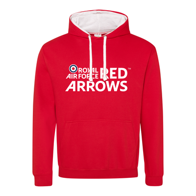 RAF Red Arrows printed contrast hoodie - Red / White