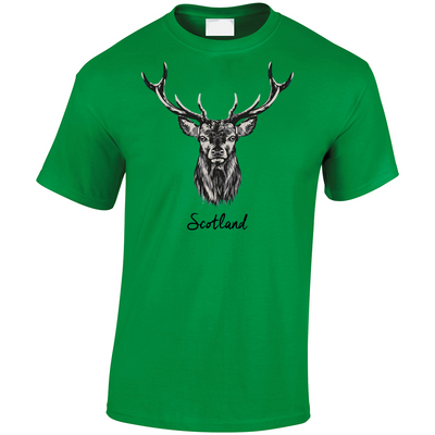 Mono stag 'Scotland' Print T-shirt