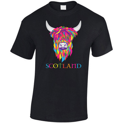 Multi-Colour Cow Adult T-shirt