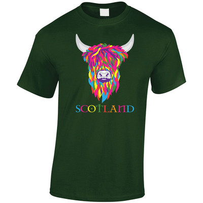 Multi-Colour Cow Adult T-shirt