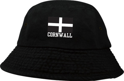 Cornwall-MC53-BL Cornwall Flag Adult Bucket Hat