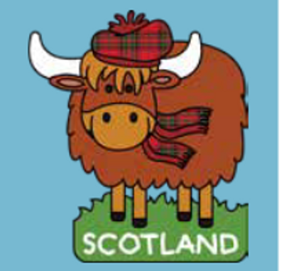 Scotland Hamish Highland Cow- Baby Long Sleeve Bodysuit