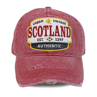 CNV3001-MAR Scotland Urban Vintage Emb Badge cap, Maroon
