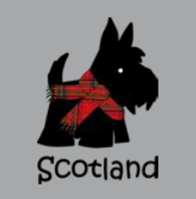 Scottie Dog - Tartan Scarf Kids Hood