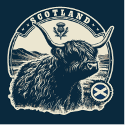 Vintage Highland Cow Adult Hood