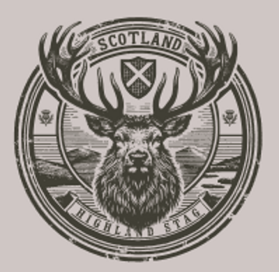 Vintage Highland Stag (Scotland) Adult Sweatshirt