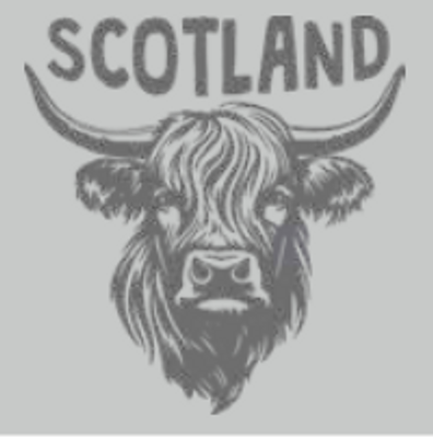 Dark Grey Highland Cow Adult Sweatshirt