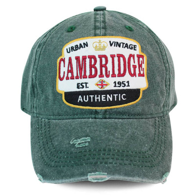 CNV7000-FOR Cambridge Urban Vintage Emb Badge cap, Forest Green
