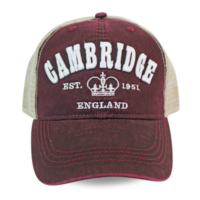 CNV7001-MAR Cambridge Emb 3D Mesh cap, Maroon