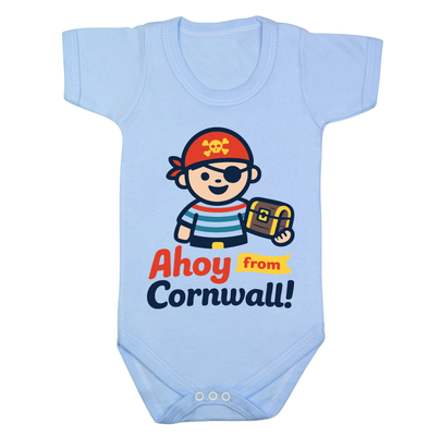 Ahoy From Cornwall - Baby Short Sleeve Bodysuit