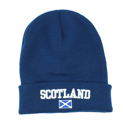 Scotland 3D EMB Beanie Ink Blue