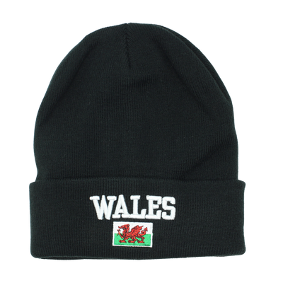 Wales 3D Beanie - Black