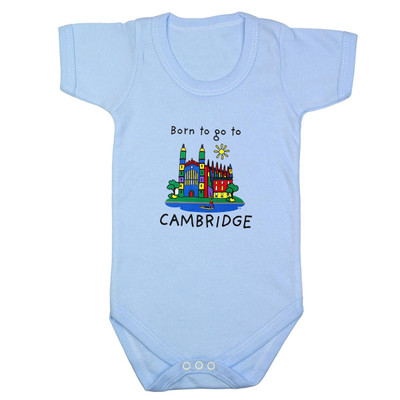 Born to go to Cambridge Baby Short Sleeve Bodysuit