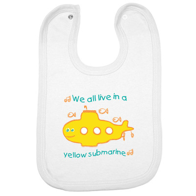 We all live in a yellow submarine Baby Bib