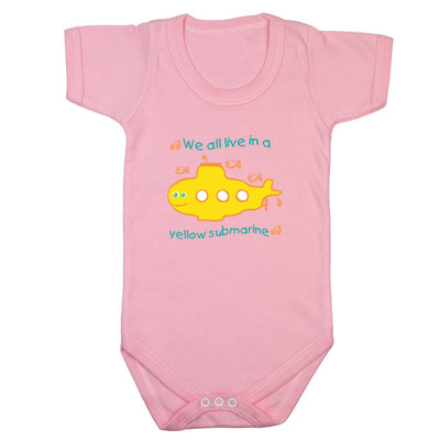 We all live in a yellow submarine Baby Short Sleeve Bodysuit