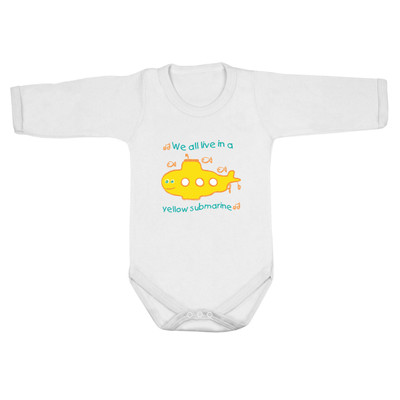 We all live in a yellow submarine Baby Long Sleeve Bodysuit