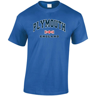 (HP)#Plymouth England Union Jack Harvard T-Shirt