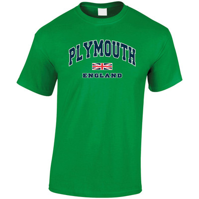 (HP)#Plymouth England Union Jack Harvard T-Shirt