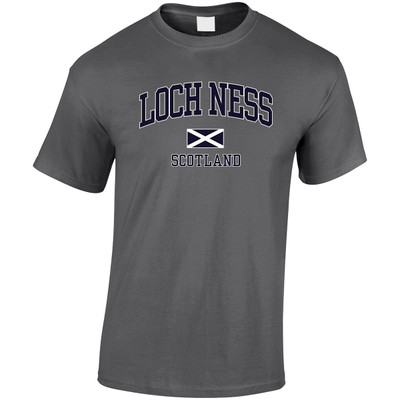 (HP)#Loch Ness with Saltire Harvard Style T-Shirt