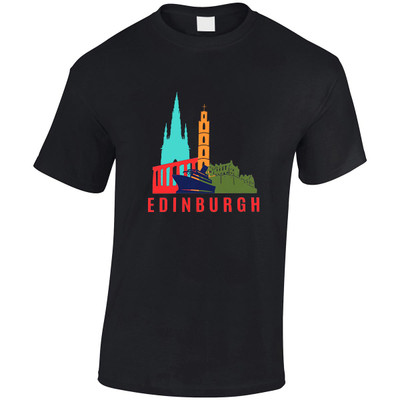 (HP)#Colourful Edinburgh Icons  T-Shirt