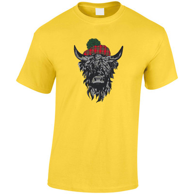 (DP)#Highland Cow with Hat T-Shirt