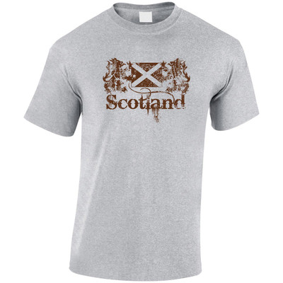 (DP)#Distressed Scotland Lions and Flag T-Shirt