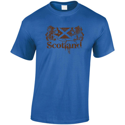 (DP)#Distressed Scotland Lions and Flag T-Shirt