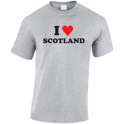 (DP)#I love Scotland (Black) T-Shirt