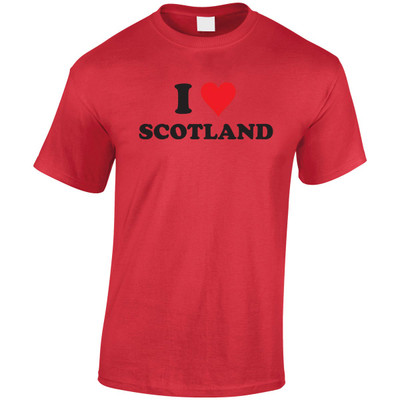(DP)#I love Scotland (Black) T-Shirt