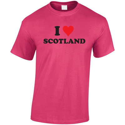 (DP)#I love Scotland (Black) T-Shirt