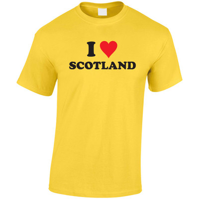 (DP)#I love Scotland (Black) T-Shirt