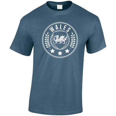 (LP)#Wales Wreath Stamp  T-Shirt