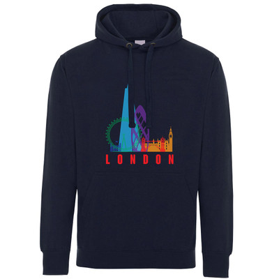 Multicolour London Icons Adut  Hoodie