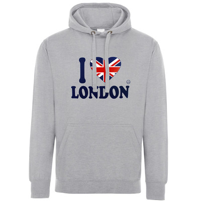 I Love London Union Jack Heart Hoodie