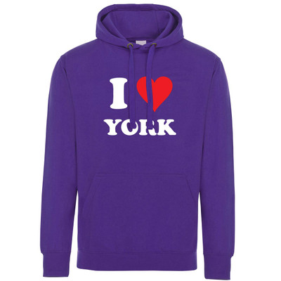 I Love York (White) Hoodie