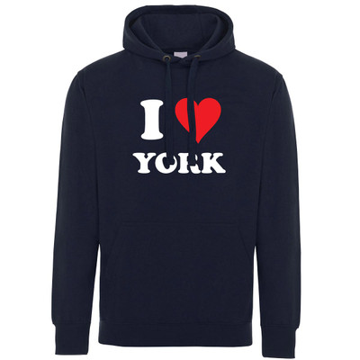 I Love York (White) Hoodie