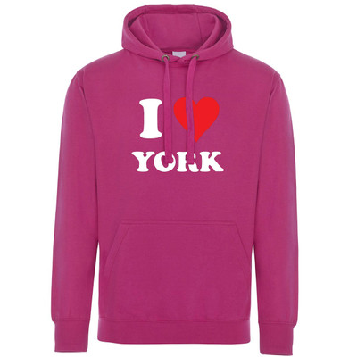 I Love York (White) Hoodie