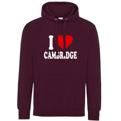 I Love Cambridge (White) Hoodie