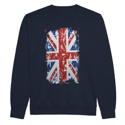 Distressed Union Jack Print Sweatshirt