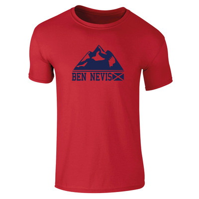Ben Nevis Mountain (Navy) Kids T-Shirt