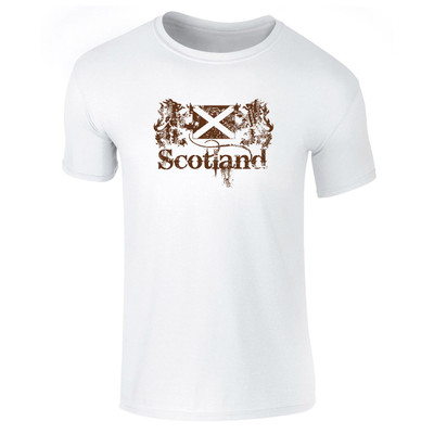 Distressed Scotland Lions and Flag Kids T-Shirt