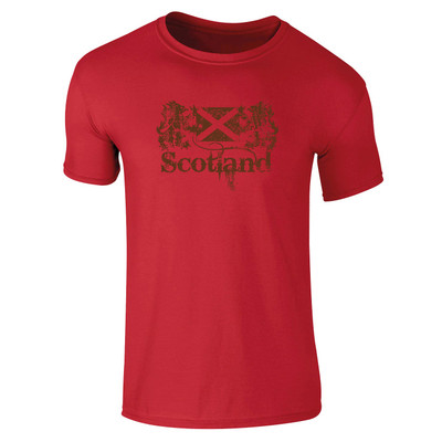 Distressed Scotland Lions and Flag Kids T-Shirt