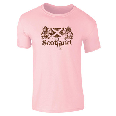 Distressed Scotland Lions and Flag Kids T-Shirt