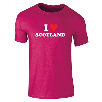 I Love Scotland (White) Kids T-Shirt
