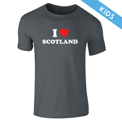 I Love Scotland (White) Kids T-Shirt