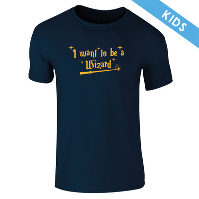 I Want To Be A Wizard Kids T-Shirt