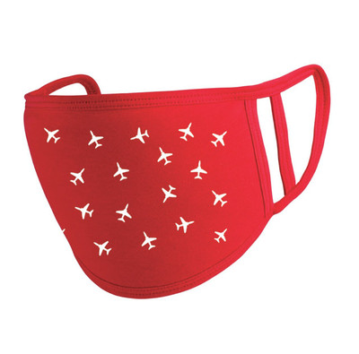 PPAT-PR799-BLAC Plane Pattern Adult Face Mask